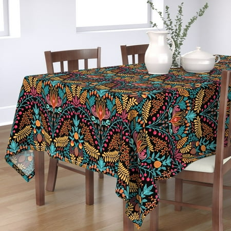 Cotton Sateen Tablecloth 70 Square - Fruits Damask Botanicals Garden Black Bright Colors Print Custom Table Linens by Spoonflower
Cotton Sateen Tablecloth 70 Square - Fruits Damask Botanicals Garden Black Bright Colors Print Custom Table Linens by Spoonflower