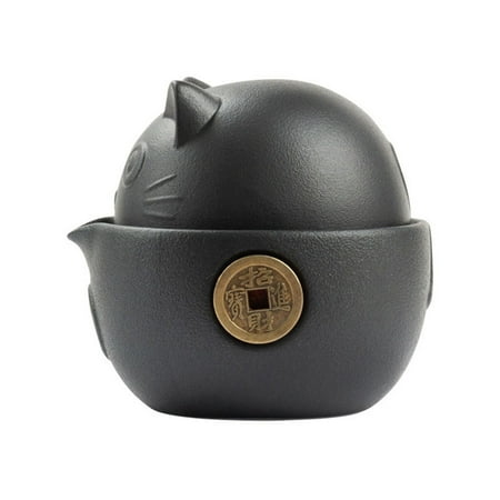 Cat Series Travel Portable Ceramic Tea Set with Tea Pot Tea Cups Travel Bag for Office Home Travel Black
Cat Series Travel Portable Ceramic Tea Set with Tea Pot Tea Cups Travel Bag for Office Home Travel Black