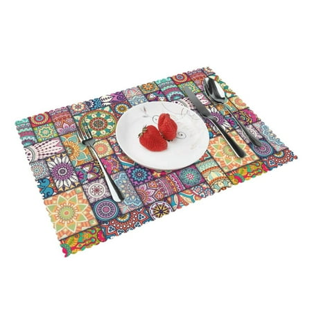 Home Mandala Pattern Placemats Set Of 4 Washable Wipeable Place Mats Place Mats For Festival Parties Family Dinner (12 X 18inch)
Home Mandala Pattern Placemats Set Of 4 Washable Wipeable Place Mats Place Mats For Festival Parties Family Dinner (12 X 18inch)