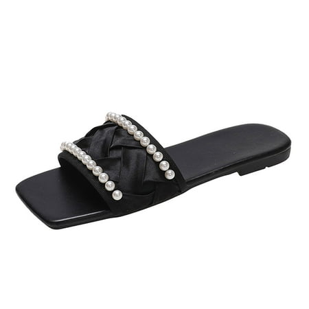 Sandals Women Fashion Summer Women Sandals Lightweight Flat Strap Casual Pleated Beach Slippers Womens Sandals Pu Black 40
Sandals Women Fashion Summer Women Sandals Lightweight Flat Strap Casual Pleated Beach Slippers Womens Sandals Pu Black 40