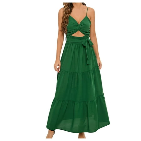 YanHoo Women s Maxi Dresses Sexy Bra Strap Sleeveless Bandage Waist Tiered Dress Summer Beach Holiday Vacation Dress
YanHoo Women s Maxi Dresses Sexy Bra Strap Sleeveless Bandage Waist Tiered Dress Summer Beach Holiday Vacation Dress