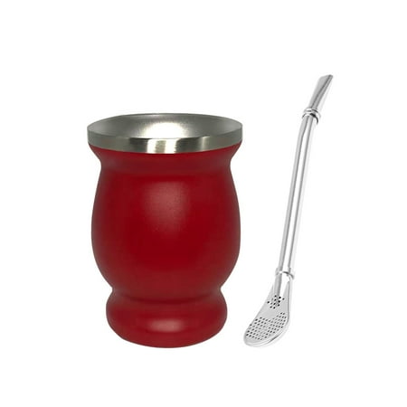 Jocestyle Double Wall Gourd Tea Cup 8oz Stainless Steel Yerba Mate Tea Cup (Red)
Jocestyle Double Wall Gourd Tea Cup 8oz Stainless Steel Yerba Mate Tea Cup (Red)