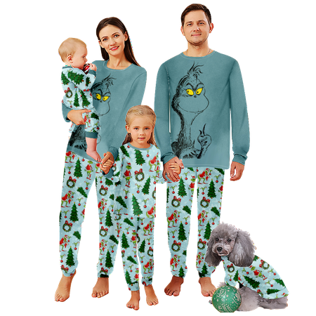 FUNIER Matching Family Christmas Pajamas Set Cartoon Monster Print Sizes Baby-Kids-Adult-Pet 2-Piece Top and Pants Bodysuits Clothes Pajamas Set
FUNIER Matching Family Christmas Pajamas Set Cartoon Monster Print Sizes Baby-Kids-Adult-Pet 2-Piece Top and Pants Bodysuits Clothes Pajamas Set
