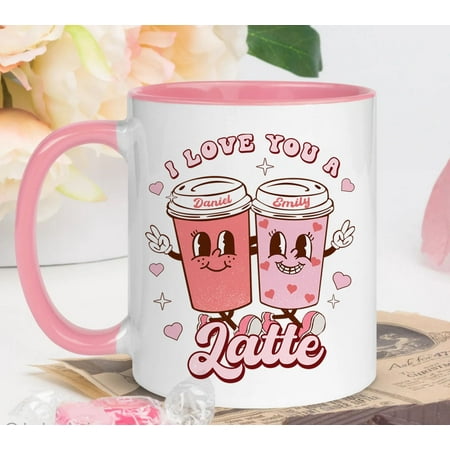 

Familyloveshop LLC I Love You A Latte Mug Personalized Funny Couple Valentine Mug Coffee Valentine Mug Custom Valentine Couple Mug Gift For Her Gift For Him Valentine Gift