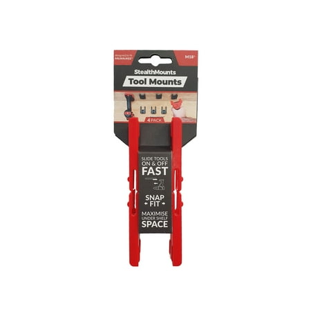 StealthMounts Tool Mounts for Milwaukee M18 Red 4 per Pack