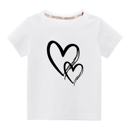 BLVB Valentine s Day Shirts Boys Girls Cute Heart Graphic T-Shirt Casual Short Sleeve Tee Tops for Toddler Kids
BLVB Valentine s Day Shirts Boys Girls Cute Heart Graphic T-Shirt Casual Short Sleeve Tee Tops for Toddler Kids
