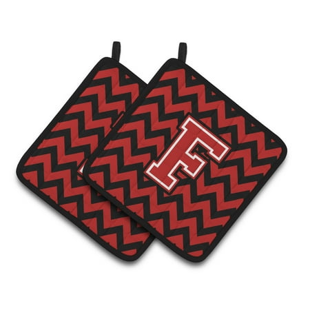 Carolines Treasures CJ1047-FPTHD Letter F Chevron Black and Red Pair of Pot Holders 7.5HX7.5W multicolor
Carolines Treasures CJ1047-FPTHD Letter F Chevron Black and Red Pair of Pot Holders 7.5HX7.5W multicolor