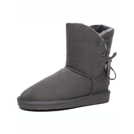 HStylish Women s Winter Snow Boots Fur Lined Mid-Calf Warm Slip on Side Bows Lace up Booties for Outdoor
HStylish Women s Winter Snow Boots Fur Lined Mid-Calf Warm Slip on Side Bows Lace up Booties for Outdoor