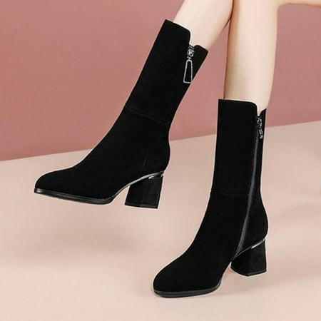 Women Mid Calf Boots Autumn And Winter Fashion Solid Simple Comfortable Thick Heel Square Heel Side Zipper
Women Mid Calf Boots Autumn And Winter Fashion Solid Simple Comfortable Thick Heel Square Heel Side Zipper
