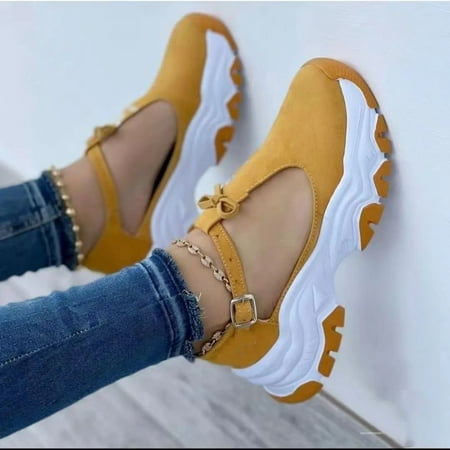 Women s Casual Walking Shoes Thick Sneakers Color ing Shoes for Going Beach Side Wear Yellow 42
Women s Casual Walking Shoes Thick Sneakers Color ing Shoes for Going Beach Side Wear Yellow 42