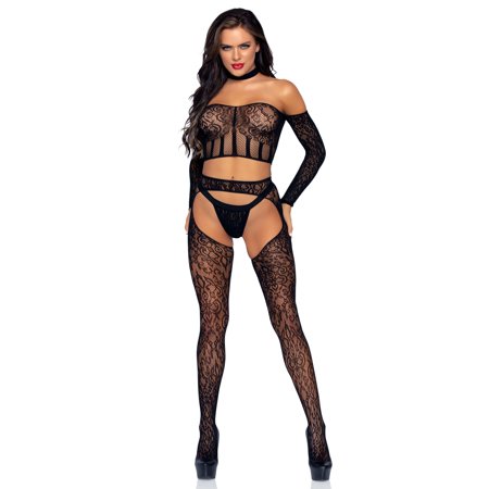 Leg Avenue 3 Piece Long Sleeve Lace Halter and Suspender Hose Set Sexy Lace Lingerie Set For Women
Leg Avenue 3 Piece Long Sleeve Lace Halter and Suspender Hose Set Sexy Lace Lingerie Set For Women
