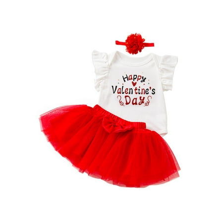 Lieserram Baby Girl Valentine s Day Clothes Set 3 6 12 18 24 Months Flying Sleeve Romper + Tulle Short Skirt + Headband
Lieserram Baby Girl Valentine s Day Clothes Set 3 6 12 18 24 Months Flying Sleeve Romper + Tulle Short Skirt + Headband