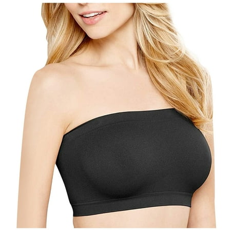 QWERTYU Women s Padded Tube Top Bandeau Seamless Bralettes Strapless Stretch Bralette Black One Size
QWERTYU Women s Padded Tube Top Bandeau Seamless Bralettes Strapless Stretch Bralette Black One Size