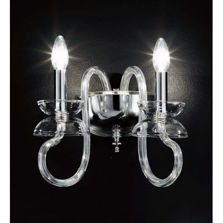 Meyda Tiffany 160128 Miro 2 Light 11 Tall Wall Sconce - Clear