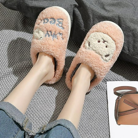 Winter Fuzzy Men s Cotton Slippers Warm Indoor Ladies Cartoon Bear Furry Slide Plush Thick Flat Non-slip Flip-flops
Winter Fuzzy Men s Cotton Slippers Warm Indoor Ladies Cartoon Bear Furry Slide Plush Thick Flat Non-slip Flip-flops