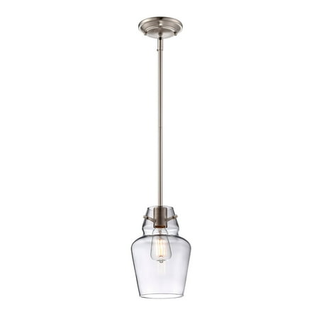 Mini Pendants 1 Light With Satin Nickel Finish Incandescent Bulbs 5 inch 100 Watts
Mini Pendants 1 Light With Satin Nickel Finish Incandescent Bulbs 5 inch 100 Watts