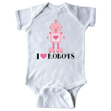 Inktastic Robotics Girls I Love Robots Gift Baby Girl Bodysuit