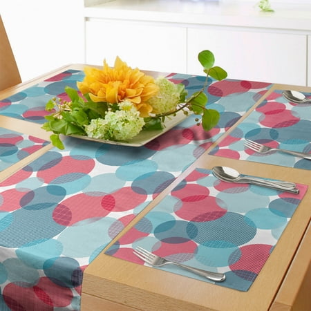 Abstract Table Runner & Placemats Continuous Intertwined Circles Squares Print on Plain Backdrop Set for Dining Table Placemat 4 pcs + Runner 12 x72 Seafoam Petrol Blue and White by Ambesonne
Abstract Table Runner & Placemats Continuous Intertwined Circles Squares Print on Plain Backdrop Set for Dining Table Placemat 4 pcs + Runner 12 x72 Seafoam Petrol Blue and White by Ambesonne