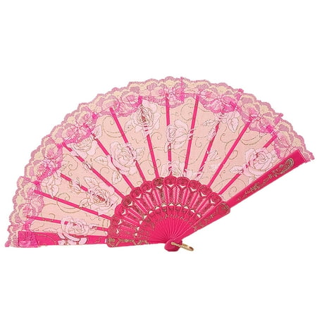 YIMIAO Folding Fan with Hanging Ring Smooth Opening Not Easily Scattered Easy to Grasp Lace Trim Rose Pattern Dancing Fan Home Supply
YIMIAO Folding Fan with Hanging Ring Smooth Opening Not Easily Scattered Easy to Grasp Lace Trim Rose Pattern Dancing Fan Home Supply