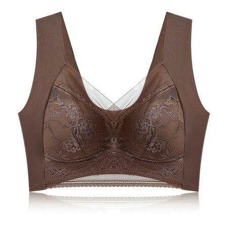 huanledash Women Brassiere Plus Size Seamless Lace Mesh Breathable Breast Support Wide Shoulder Strap Padded No Constraint Lady Bra Inner Wear Clothes
huanledash Women Brassiere Plus Size Seamless Lace Mesh Breathable Breast Support Wide Shoulder Strap Padded No Constraint Lady Bra Inner Wear Clothes
