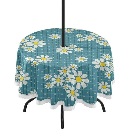 GZHJMY 60 Round Tablecloth 60In Lovely Daisy Waterproof Table Cover with Umbrella Hole and Zipper Party Patio Table Covers for Indoor & Outdoor Backyard /BBQ/Picnic
GZHJMY 60 Round Tablecloth 60In Lovely Daisy Waterproof Table Cover with Umbrella Hole and Zipper Party Patio Table Covers for Indoor & Outdoor Backyard /BBQ/Picnic