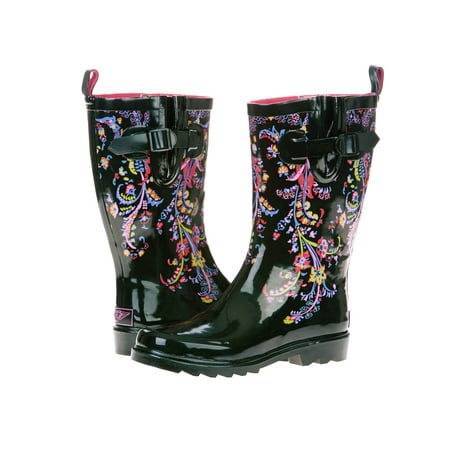 Forever Young Women s Floral Print Rain Boots