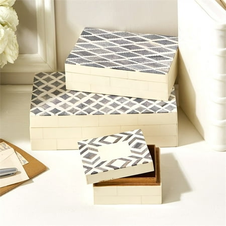 Grey Slate Set of 3 Bone Boxes