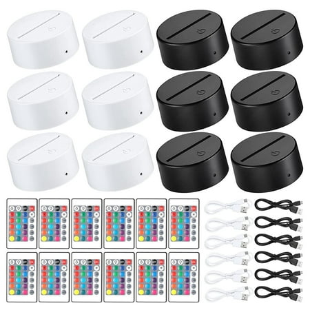 12 Sets 3D Night LED Light Lamp Base 16 Colors LED Light Display Base with Remote Control USB Cable Xmas Decoration
12 Sets 3D Night LED Light Lamp Base 16 Colors LED Light Display Base with Remote Control USB Cable Xmas Decoration