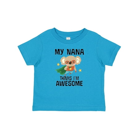 Inktastic Nana Thinks Im Awesome Grandson Gift Baby Boy T-Shirt