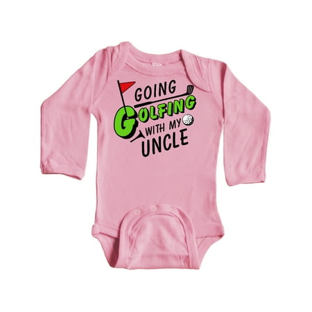 Inktastic Going Golfing with my Uncle- kids golf Gift Baby Boy or Baby Girl Long Sleeve Bodysuit
Inktastic Going Golfing with my Uncle- kids golf Gift Baby Boy or Baby Girl Long Sleeve Bodysuit