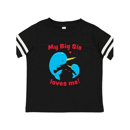 Inktastic My Big Sis Loves Me Narwhal Family Gift Toddler Boy or Toddler Girl T-Shirt
Inktastic My Big Sis Loves Me Narwhal Family Gift Toddler Boy or Toddler Girl T-Shirt