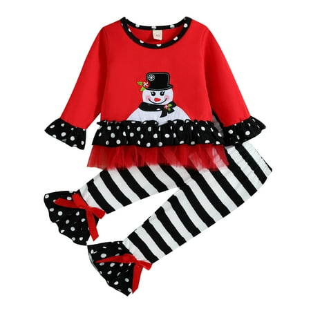 Fsqjgq Girls Wear Toddler Girls Christmas Long Sleeve Cartoon Embroidered T Shirt Tops Striped Prints Bell Bottoms Flare Pants Kids Outfits Baby Set Rainbow Cotton Blend Black 100
Fsqjgq Girls Wear Toddler Girls Christmas Long Sleeve Cartoon Embroidered T Shirt Tops Striped Prints Bell Bottoms Flare Pants Kids Outfits Baby Set Rainbow Cotton Blend Black 100