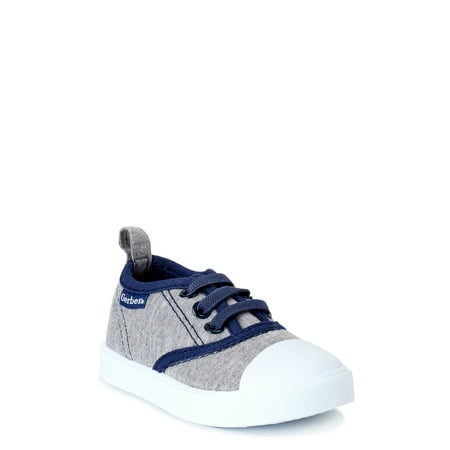 Gerber Toddler Boys Heather Gray/Navy Lace Casual Sneakers