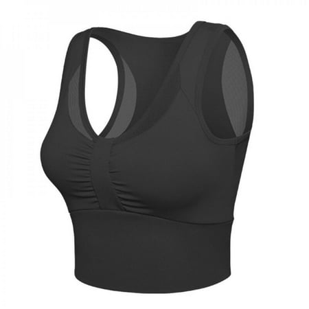 Big Sale!!Women s Push Up Bra Sports Underwear Wireless Padded High Strength Shockproof Gathered Bra Workout Fitness Top