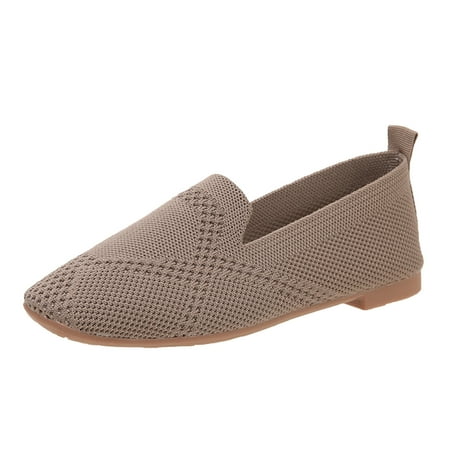 ZAROYEAX Ladies Fashion Solid Color Breathable Mesh Knitted Flat Comfortable Casual Shoes
ZAROYEAX Ladies Fashion Solid Color Breathable Mesh Knitted Flat Comfortable Casual Shoes