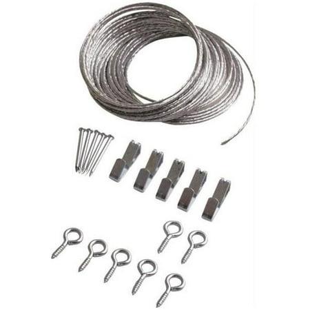 Prosource PH-121123-PS Picture Hanging Kit Zinc Plated 15 #2 Wire Size