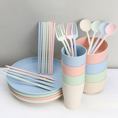 28 Pcs Dinner Set Lightweight & Unbreakable Camping Plates and Cutlery Set Dinner Plates Cups Bowls Cutlery-D
28 Pcs Dinner Set Lightweight & Unbreakable Camping Plates and Cutlery Set Dinner Plates Cups Bowls Cutlery-D