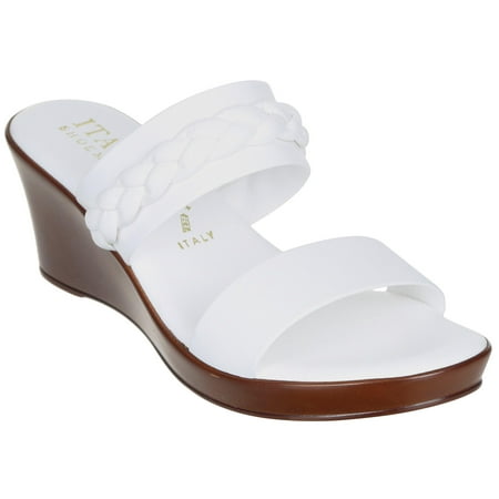 Italian Shoemaker Womens Santos Wedges 6 White