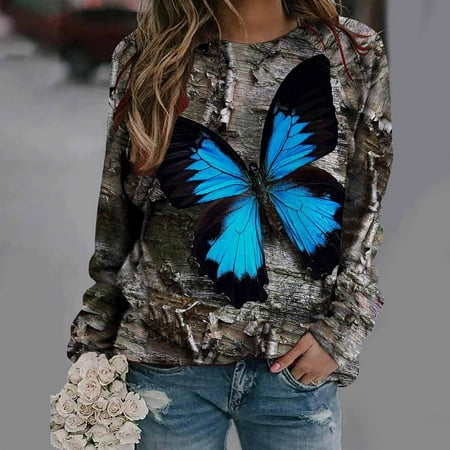 Tawop Fall Tops For Women 2022 Trendy Long Sleeves Casual Shirts Butterfly Print Round Neck Sweatshirt O Neck Pullover Loose Sunset Print Tunic Womens Long Sleeve Blouse Maternity Shirts
Tawop Fall Tops For Women 2022 Trendy Long Sleeves Casual Shirts Butterfly Print Round Neck Sweatshirt O Neck Pullover Loose Sunset Print Tunic Womens Long Sleeve Blouse Maternity Shirts