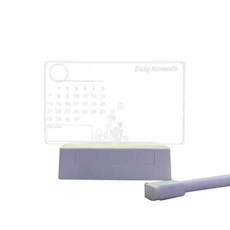 Transparent Acrylic Calendar Desk Memo Board Erasable Marker Included for Office Desk Planner Bedroom LED Night Light
Transparent Acrylic Calendar Desk Memo Board Erasable Marker Included for Office Desk Planner Bedroom LED Night Light