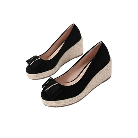 Gomelly Women Closed Toe Wedges Platform Pumps Shoes Espadrilles Shoes Comfort Low Heels Dress Shoes Non-Slip Black 8
Gomelly Women Closed Toe Wedges Platform Pumps Shoes Espadrilles Shoes Comfort Low Heels Dress Shoes Non-Slip Black 8
