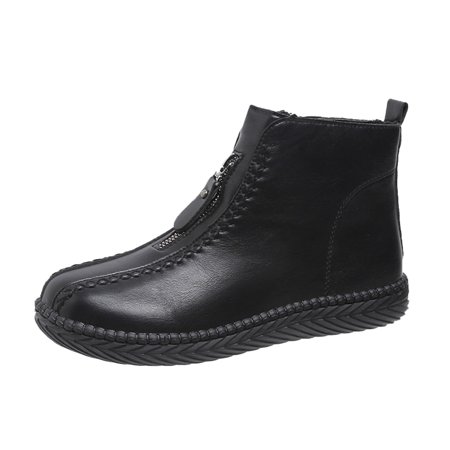 Fashion Autumn Winter Women Ankle Boots Flat Soft Bottom Comfortable Side Zipper Solid Color Casual Style
Fashion Autumn Winter Women Ankle Boots Flat Soft Bottom Comfortable Side Zipper Solid Color Casual Style