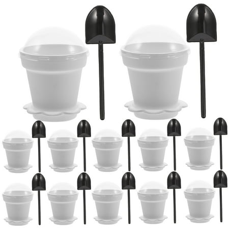 FRCOLOR 20PCS Creative Flowerpot Cake Cups Plastic Ice Cream Cup Dessert Container for Yogurt Mousse (White with Lid and Random Color Shovel)
FRCOLOR 20PCS Creative Flowerpot Cake Cups Plastic Ice Cream Cup Dessert Container for Yogurt Mousse (White with Lid and Random Color Shovel)