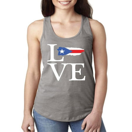 Love Puerto Rico Women Tops Next Level Racerback Tank Top