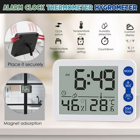 WSBDENLK Big Deals New Multifunctional Indoor Temperature and Humidity Meter Clock C-Reativity Kitchen Supplies Clearance
WSBDENLK Big Deals New Multifunctional Indoor Temperature and Humidity Meter Clock C-Reativity Kitchen Supplies Clearance