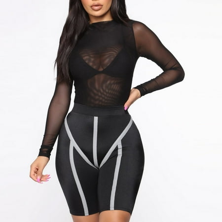 YDKZYMD Women Bra and Panty One Piece Mesh Tummy Control Sexy Nightdress Snap Crotch Long Sleeve One Piece Suit Lingerie Set Black S-XL
YDKZYMD Women Bra and Panty One Piece Mesh Tummy Control Sexy Nightdress Snap Crotch Long Sleeve One Piece Suit Lingerie Set Black S-XL