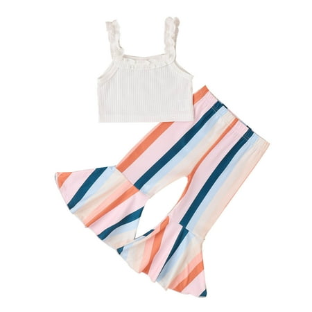 Baby Girl Outfits Short Sleeve Cotton Tee and Pants Toddler Kids Baby Girls Fashion Cute Sweet Print Halter Vest Flared Pants Suit 18-24 Months
Baby Girl Outfits Short Sleeve Cotton Tee and Pants Toddler Kids Baby Girls Fashion Cute Sweet Print Halter Vest Flared Pants Suit 18-24 Months