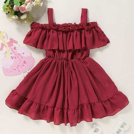 Tking Fashion Summer Toddler Kids Baby Girls Solid Color Casual Ruffle Slip Dress Princess Wine 90
Tking Fashion Summer Toddler Kids Baby Girls Solid Color Casual Ruffle Slip Dress Princess Wine 90