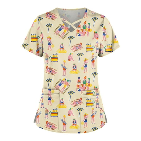 Fashion Gift! MIARHB Plus Size Cute Printed Scrub Working Uniform Tops womens tops Yellow XXXXXL
Fashion Gift! MIARHB Plus Size Cute Printed Scrub Working Uniform Tops womens tops Yellow XXXXXL