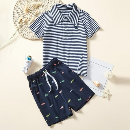 Toddler Boys Outfit Sets Short Sleeve Dinosaur Prints T Shirt Tops Shorts Two-Piece Suits Clothes
Toddler Boys Outfit Sets Short Sleeve Dinosaur Prints T Shirt Tops Shorts Two-Piece Suits Clothes